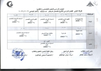 الجدول الدراسى للدبلوم التخصصى التقنى الفرقه الاولى الفصل الدراسى الثانى( تخصص تمريض نسا وتوليد) لائحه جديده للعام الجامعى 2022/2023