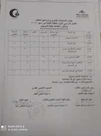 جدول امتحانات برنامج المكثف فصل دراسى أول الدفعة الثانية دور مايو 2022