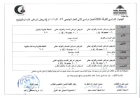 الجدول الدراسى للفرقة الثالثة ( تمريض أمراض النسا والتوليد) الفصل الدراسى الثانى 2023-2024